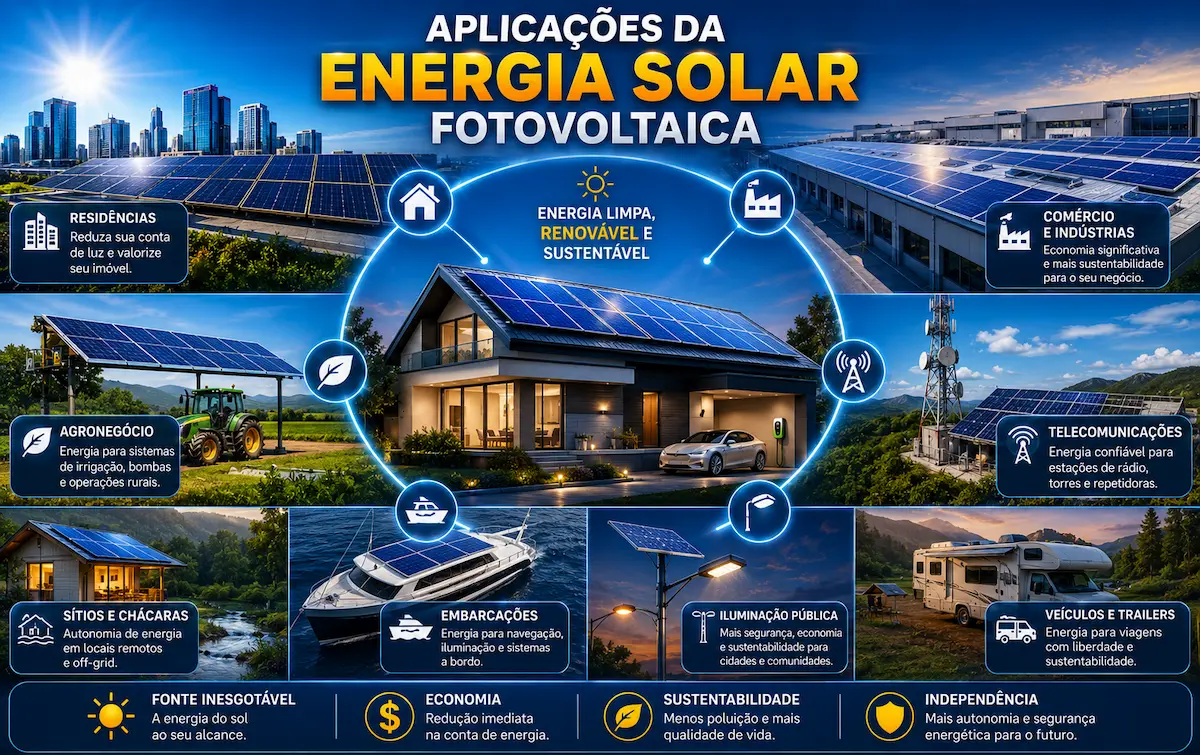aplicações da energia solar fotovoltaica