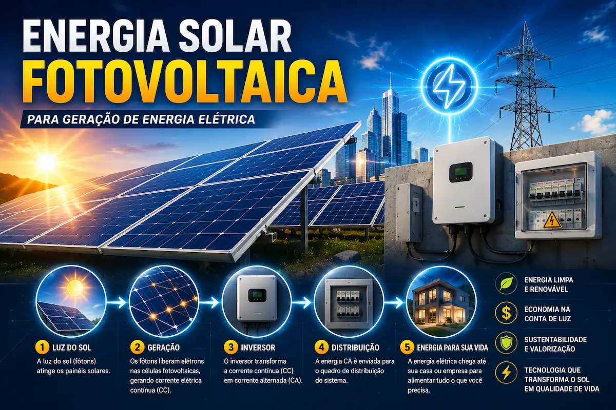 energia solar fotovoltaica para geração de energia elétrica