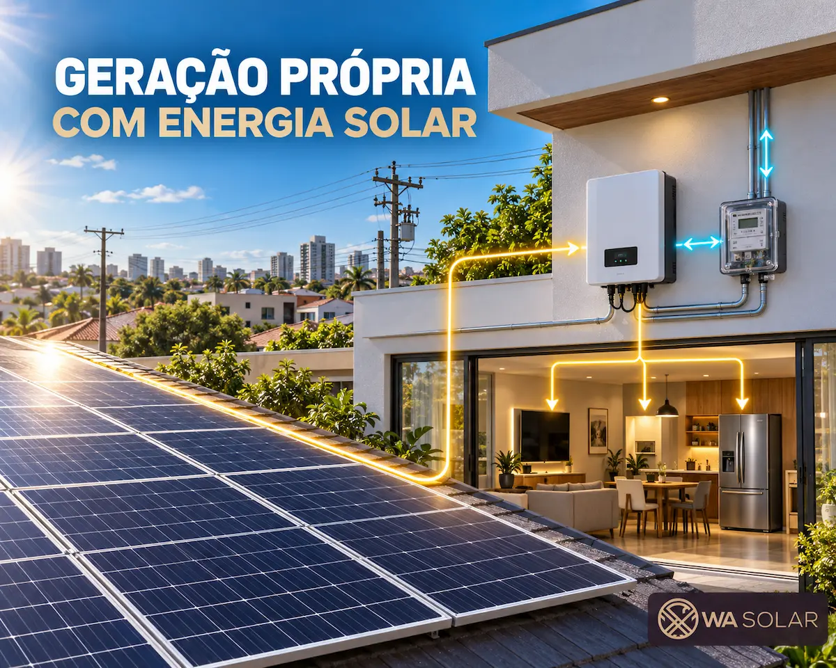 geração própria de energia elétrica com sistema solar fotovoltaico