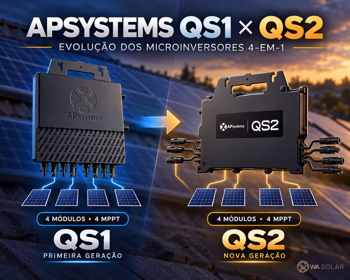 Comparação entre os microinversores APsystems QS1 e QS2