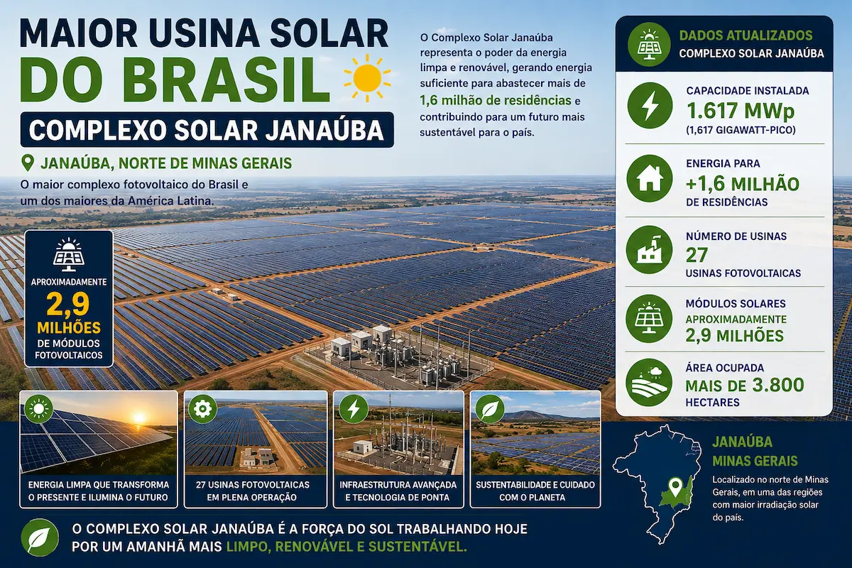 Maior usina solar do Brasil, Complexo Solar Janaúba em Minas Gerais