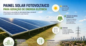 painel solar fotovoltaico para geração de energia elétrica