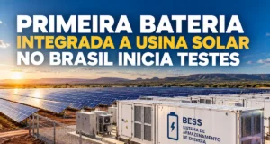 Primeira bateria integrada a usina solar no Brasil