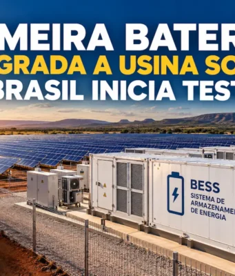 Primeira bateria integrada a usina solar no Brasil